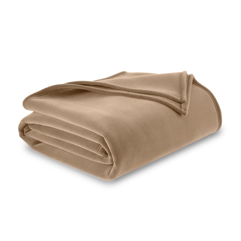 Vellux 1B05555 Orignal Full/Queen Tan Blanket - Image 1